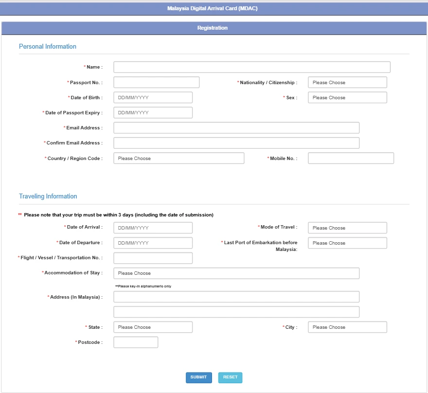 How to Register for a Malaysia Digital Arrival Card (MDAC)
Malaysia Digital Arrival Card (MDAC) For Foreign Visitors