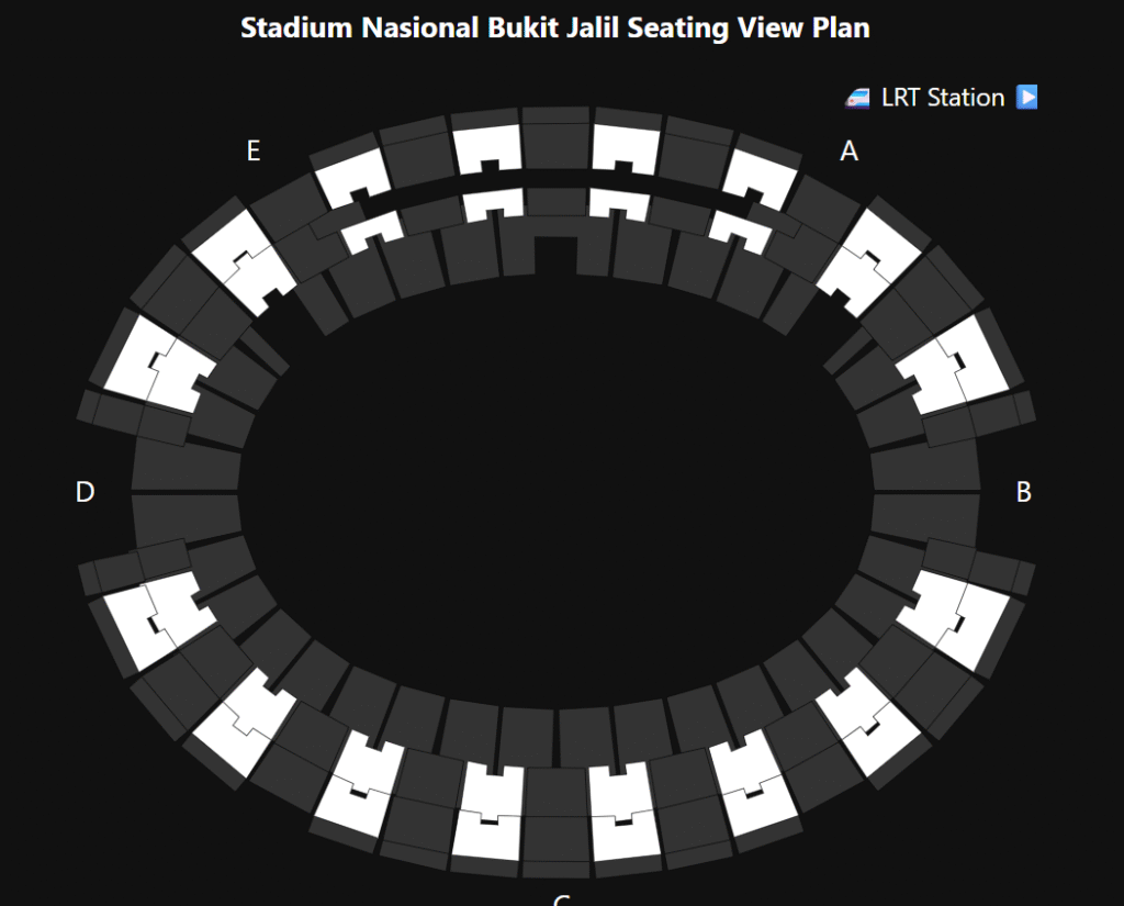 Bukit Jalil National Stadium Seat
