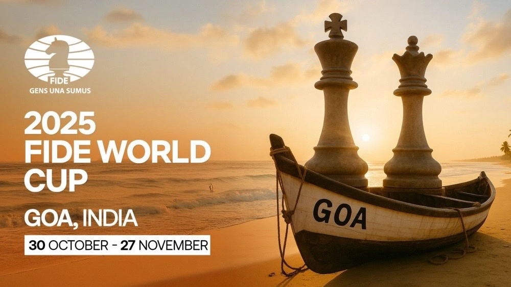 FIDE World Cup 2025 takes place in Goa, India from Oct 30–Nov 27