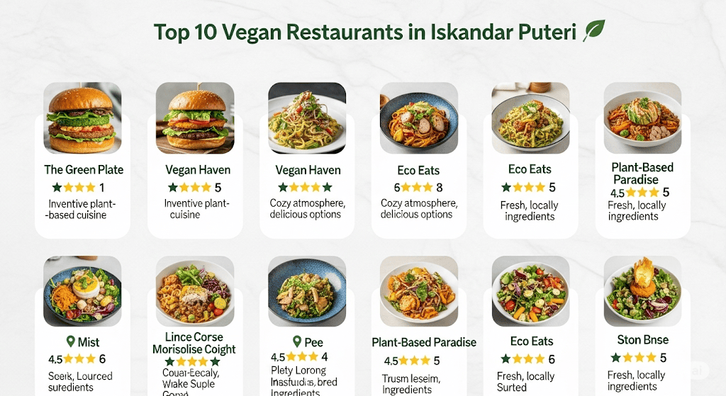 Top 10 Vegan Restaurants in Iskandar Puteri