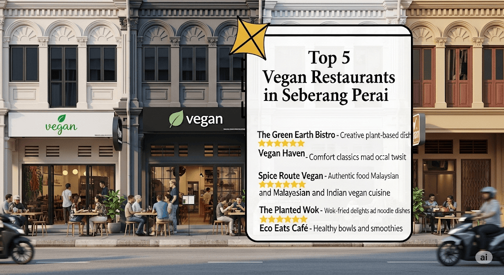 Top 5 Vegan Restaurants in Seberang Perai