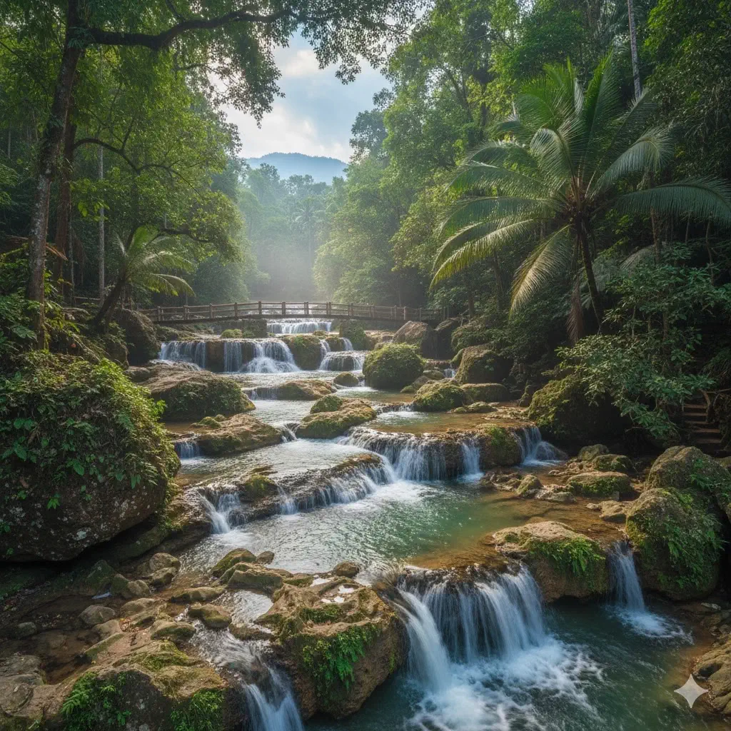 Telaga Tujuh (Seven Wells) Waterfall