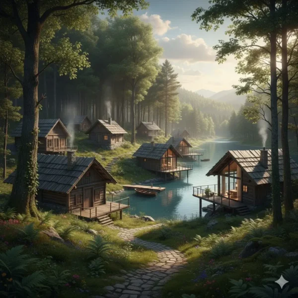 Inland Nature Escapes - Forest Cabins and Lakeside Chalets with High Demand but Low Coverage