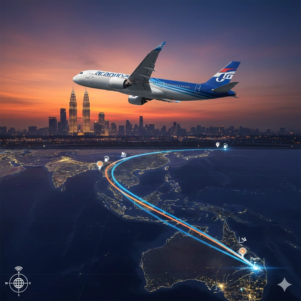 Operational Excellence on the KL–Perth Sector - A Comprehensive Route Breakdown