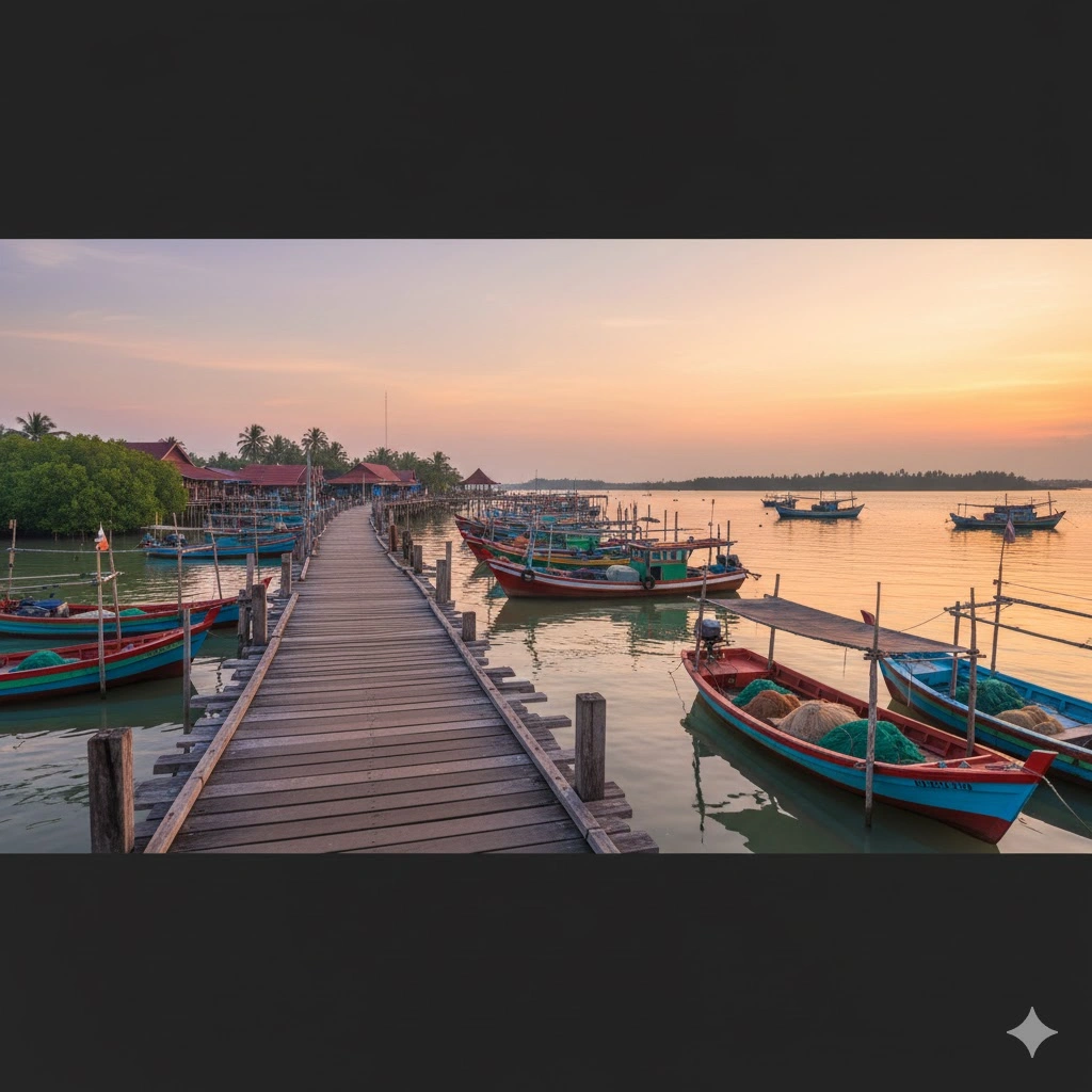 Sekinchan Waterfront Fishing Village Jetty