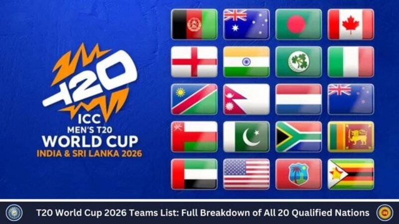 T20 World Cup 2026: Full List of Qualified Teams for the 10th Edition in India and Sri Lanka