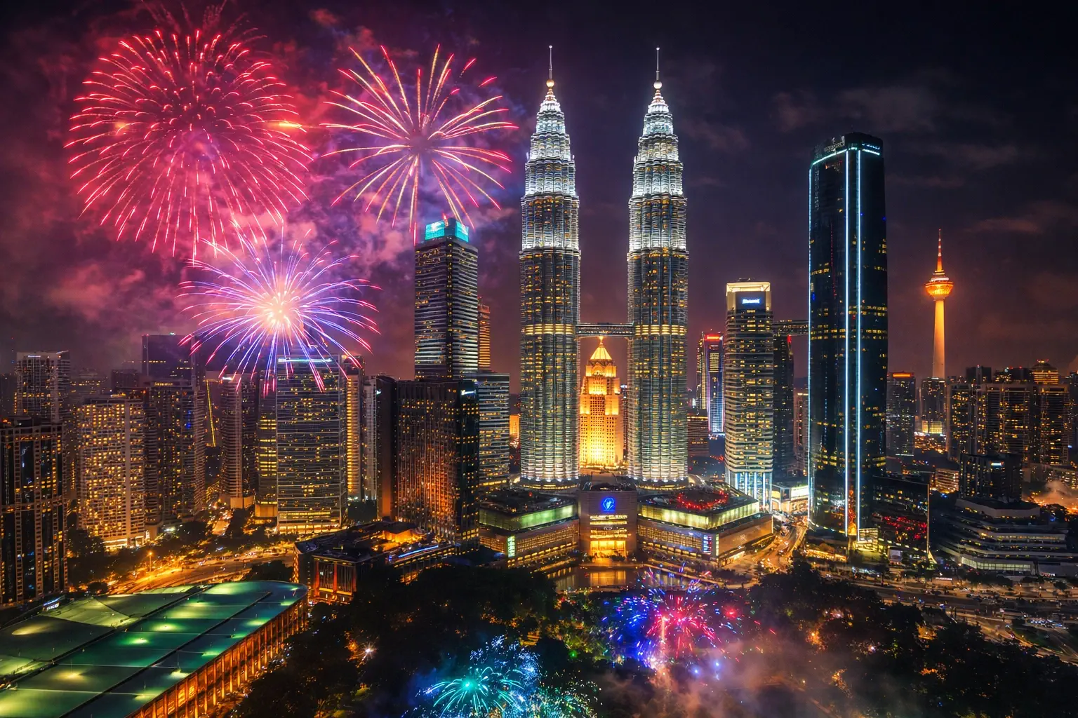 Fireworks in Kuala Lumpur
