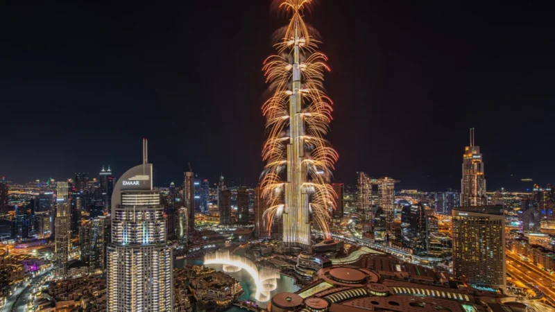 NYE 2026 Fireworks in Dubai.