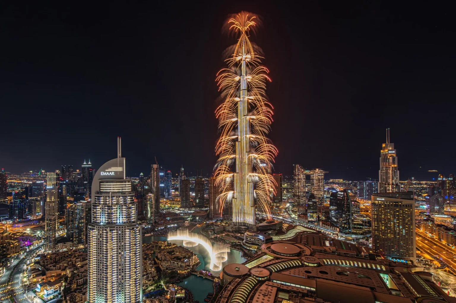 NYE 2026 Fireworks in Dubai.