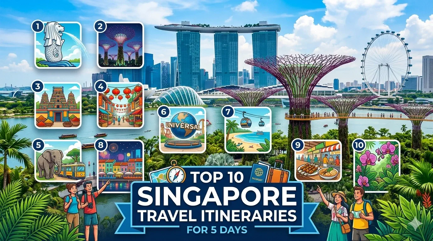 Top 10 Singapore Travel Itineraries for 5 Days