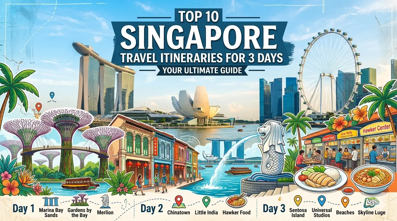 Top 10 Singapore Travel Itineraries for 3 Days