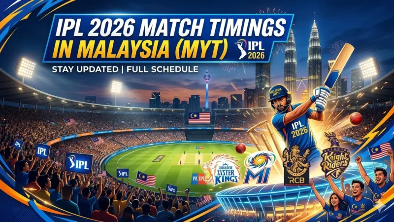IPL 2026 Match Timings in Malaysia (MYT)