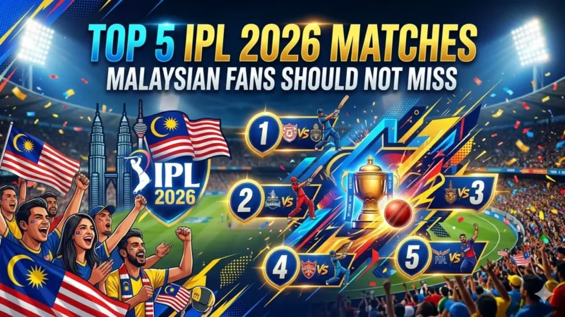 Top 5 IPL 2026 Matches Malaysian Fans Should Not Miss