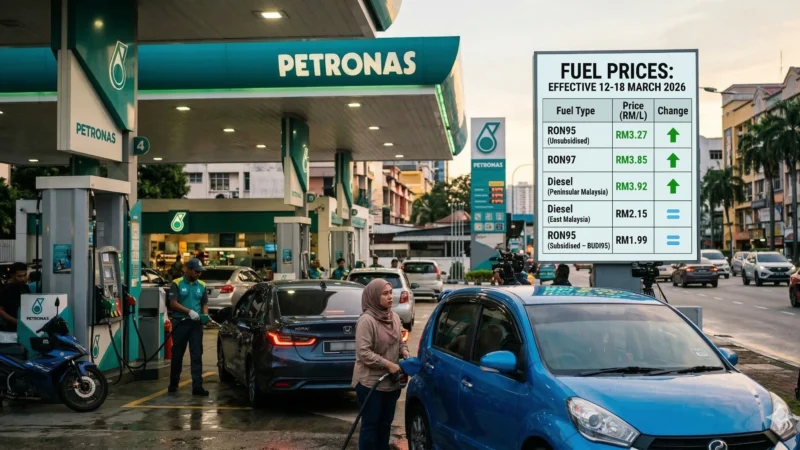 Malaysia fuel prices rise for 12–18 March 2026