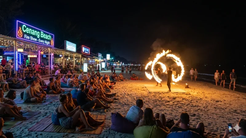 The best place to see fire shows in Langkawi is Pantai Cenang Cenang Beach