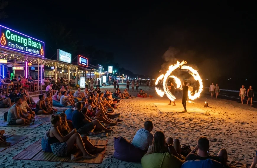 The best place to see fire shows in Langkawi is Pantai Cenang Cenang Beach