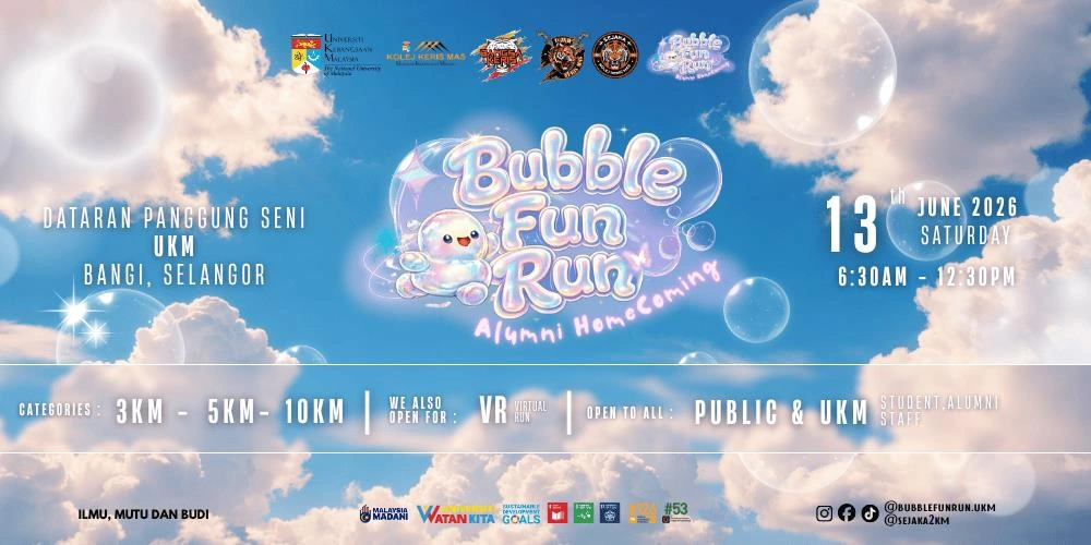 Bubble Fun Run X Alumni Homecoming 2026- UKM’s Ultimate Foam Filled Fitness Celebration