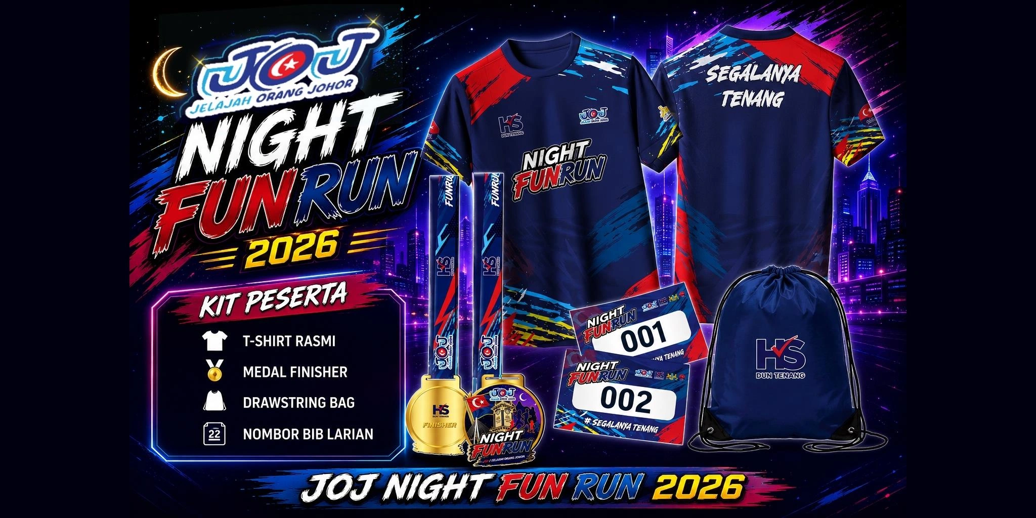 JOJ Night Fun Run 2026 DUN Tenang
