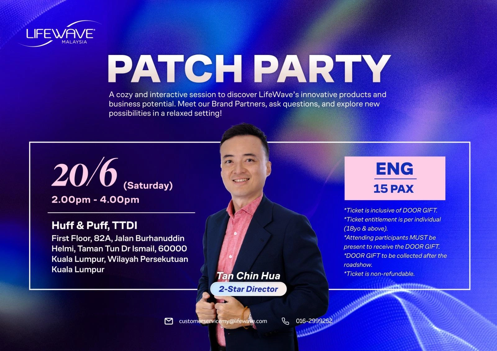LW Patch Party KL 2026- Explore LifeWave Wellness Solutions and Business Opportunities in TTDI