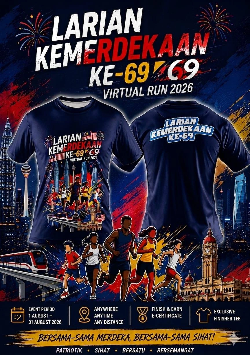 Larian Kemerdekaan Ke-69 Virtual Run 2026- Run for Unity Freedom and Fitness This Merdeka Season