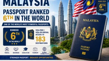 Malaysia Passport Ranked 7th Most Powerful in the World in Henley Passport Index 2026
