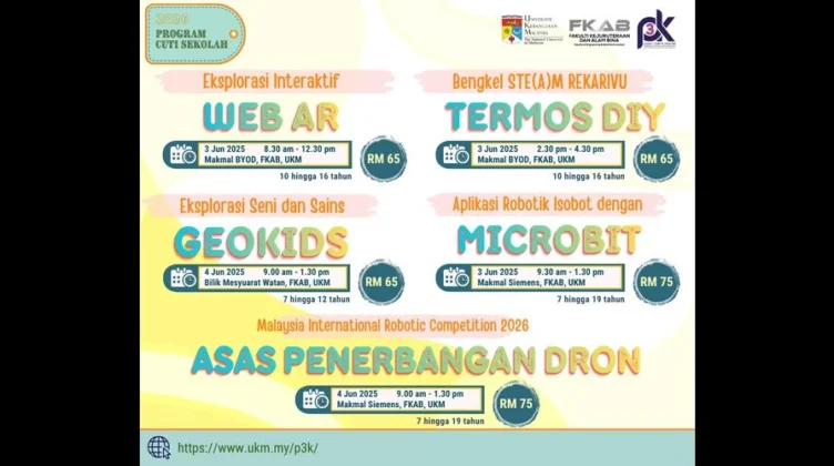 PROGRAM CUTI SEKOLAH P3K 2026 di Bangi Tawar Aktiviti STEM Interaktif untuk Kanak-kanak