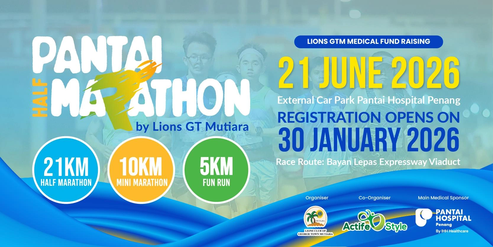 Pantai Half Marathon by Lions GT Mutiara 2026 Returns to Penang with Exciting Highway Run Experience