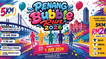 Penang Bubble Run 2026 Returns with a Colourful 5KM Fun Run Experience in Pulau Pinang