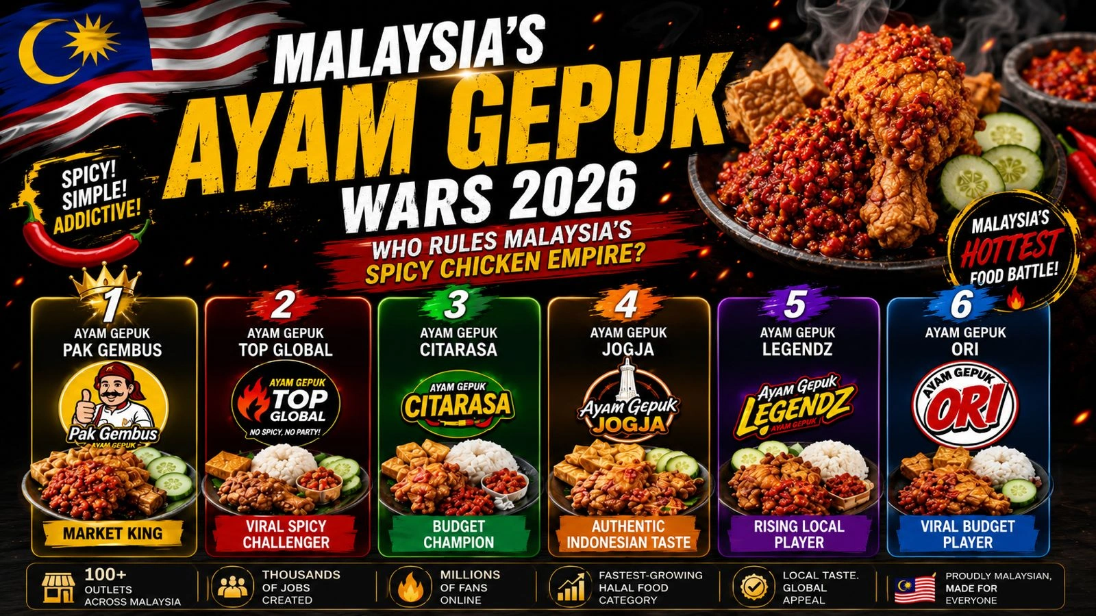 Malaysia’s Ayam Gepuk Wars 2026- Who Rules the Spicy Chicken Empire?